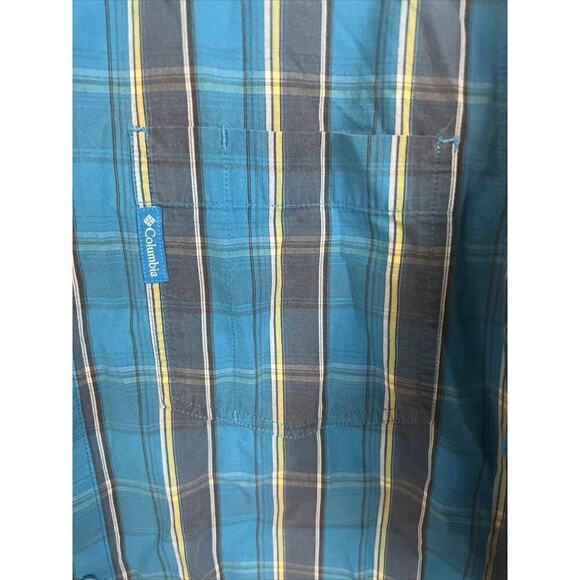 Columbia Shirt Men L Large Blue Button Down Long Sleeve Multi-Color Dress Casual - Picture 2 of 5
